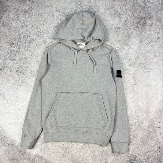 Stone Island Grey Pullover Hoodie Medium 21.25”