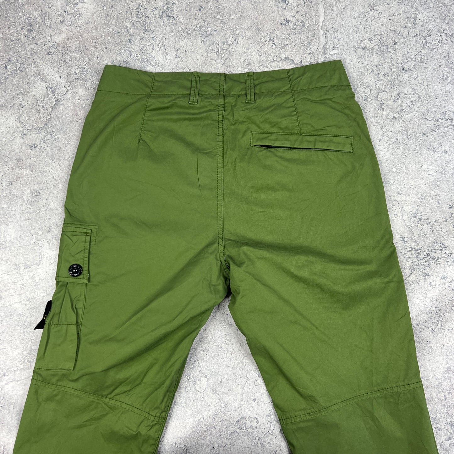 Stone Island Green Slim Cargo Trousers W30”