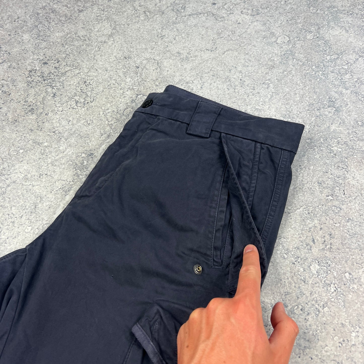 CP Company Navy Lens Cargo Trousers Size 48- W34”