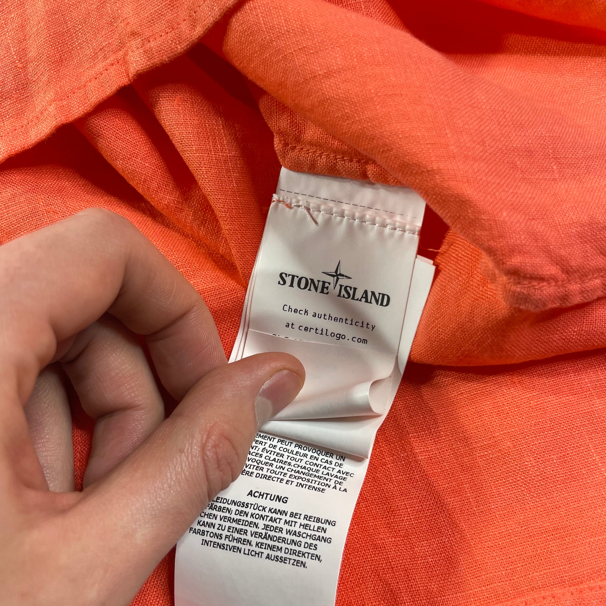 Stone island linen shirt hotsell