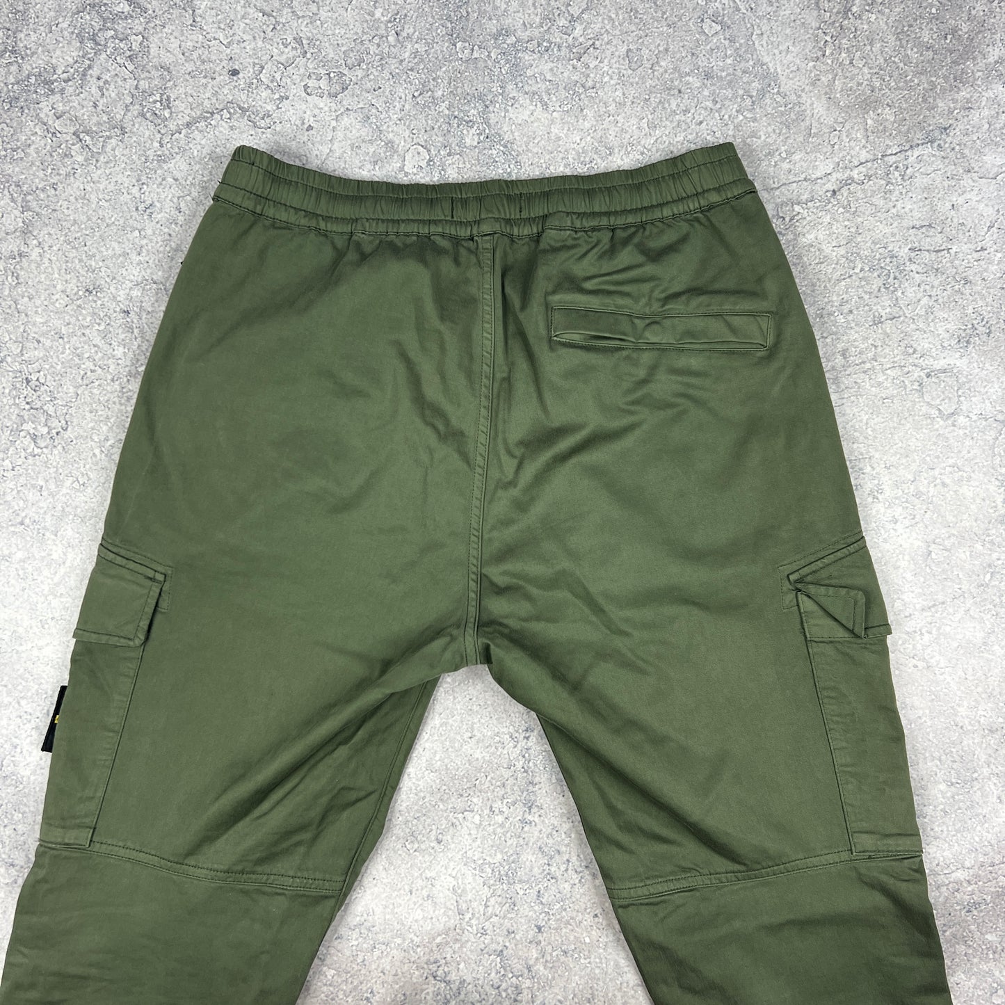 Stone Island Khaki Cuffed Cargo Trousers W32”