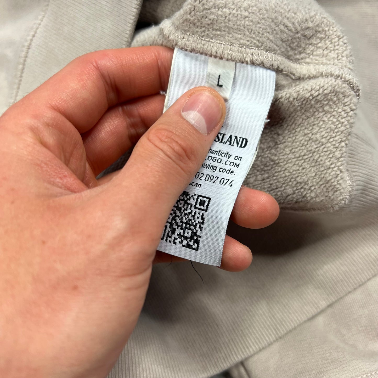 Stone Island Beige Sweatshirt Large 23.25”