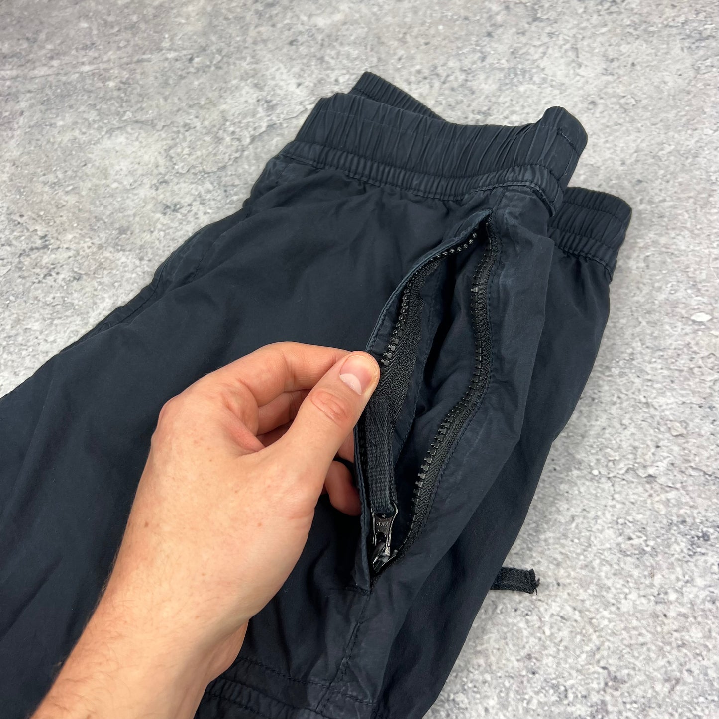 Stone Island Navy Tela Parachute Cargo Trousers W30”