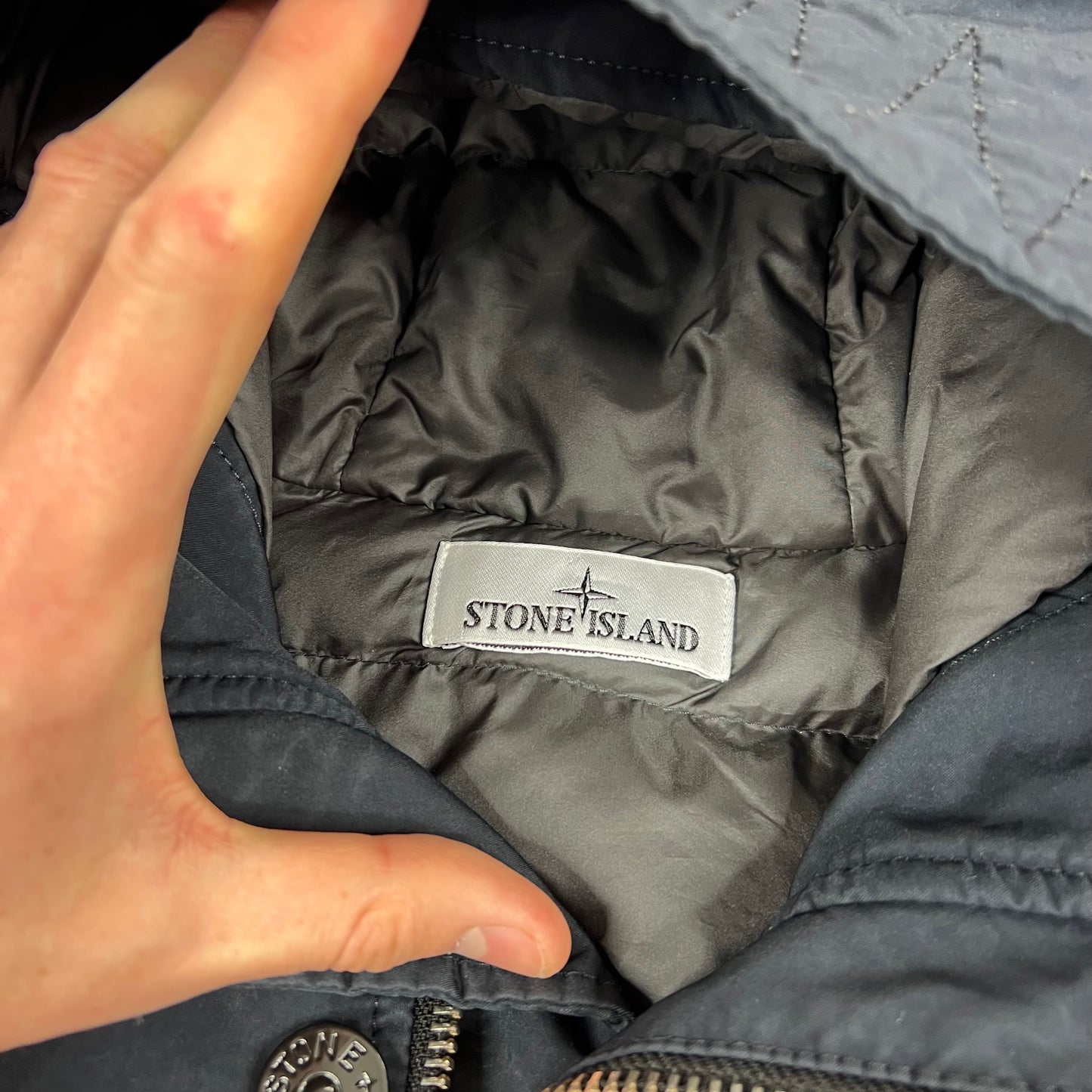Stone Island Navy David Down TC Jacket Large 24”