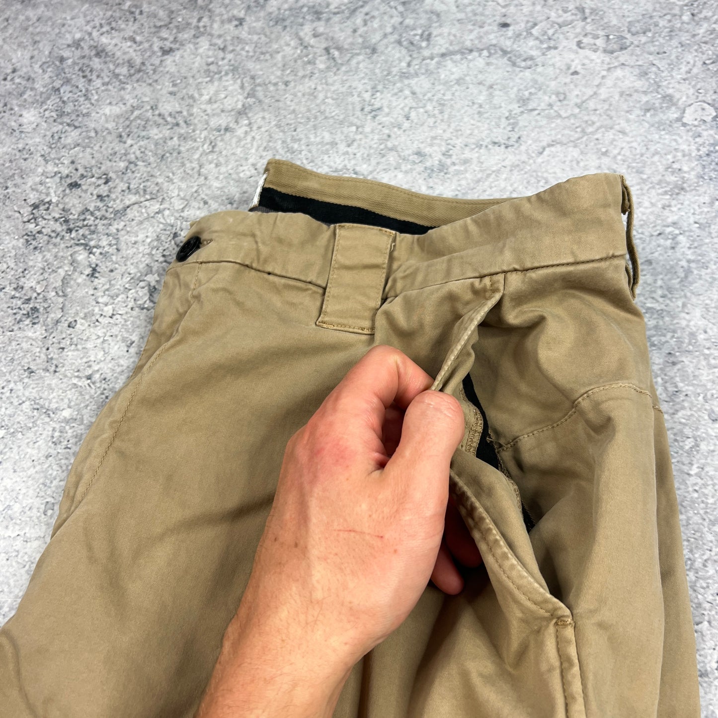CP Company Beige Lens Cargo Trousers Size 56- W36”