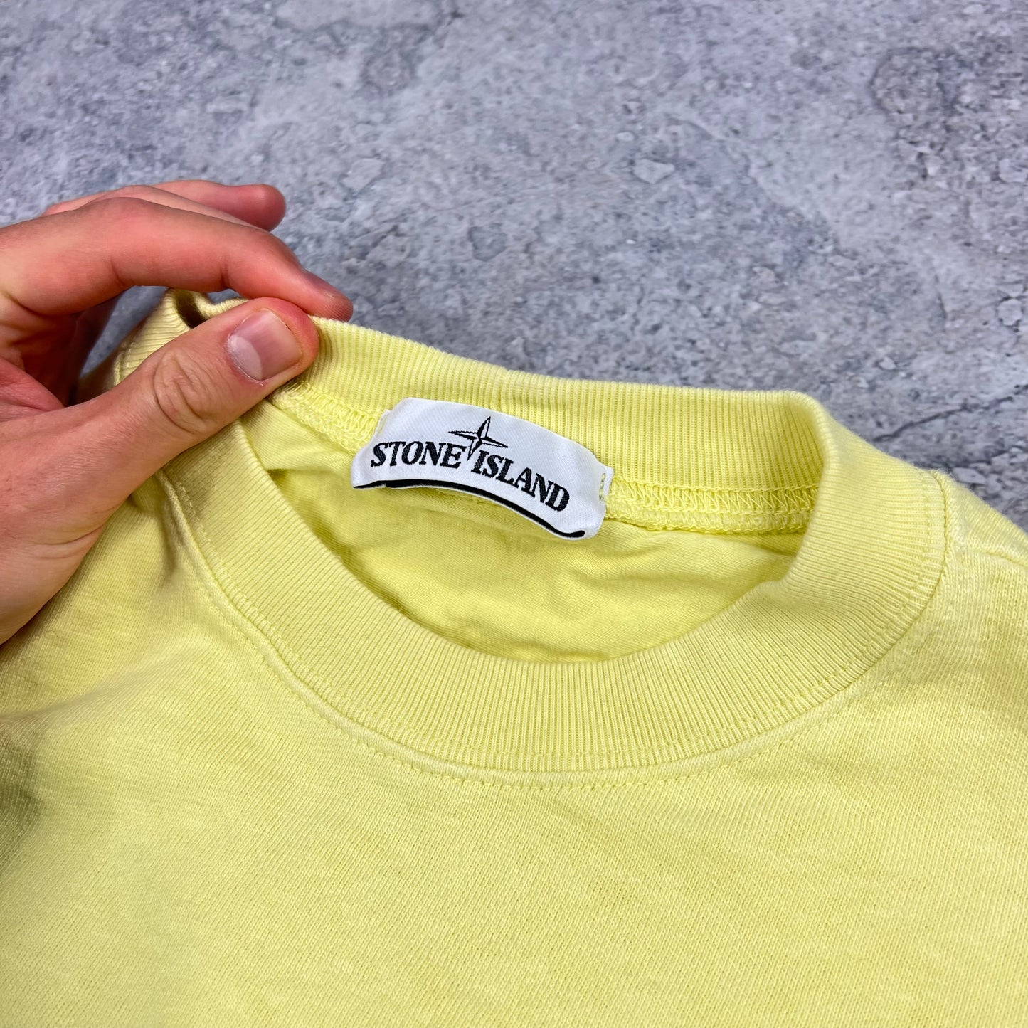 Stone Island Yellow Sweatshirt Medium 20.5”