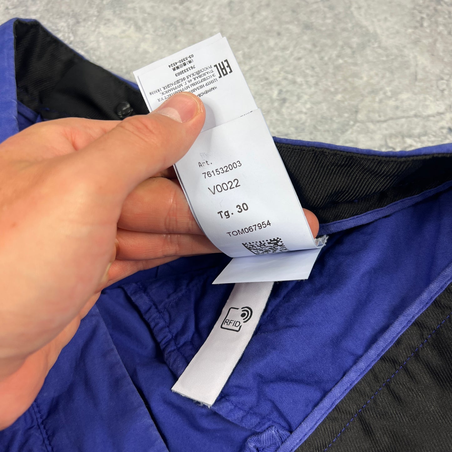 Stone Island Royal Blue Loose Cargo Trousers W30”