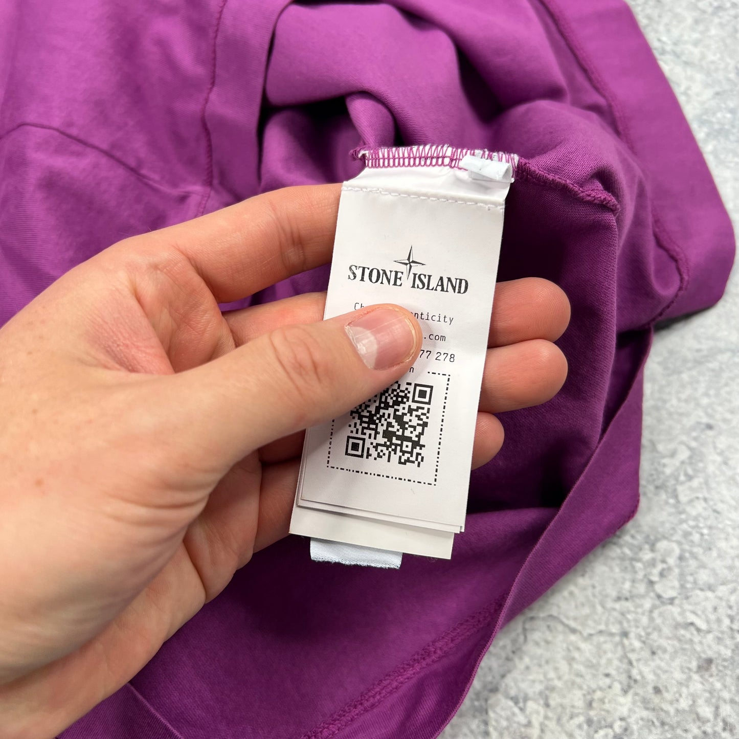 Stone Island Magenta Patch T-Shirt Medium 20.5”