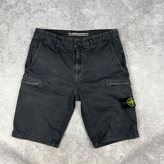 Stone Island Black Cargo Shorts W29-30”