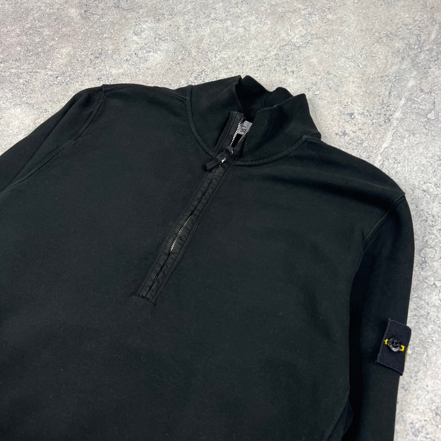 Stone Island Black Quarter Zip Sweatshirt XL 24”