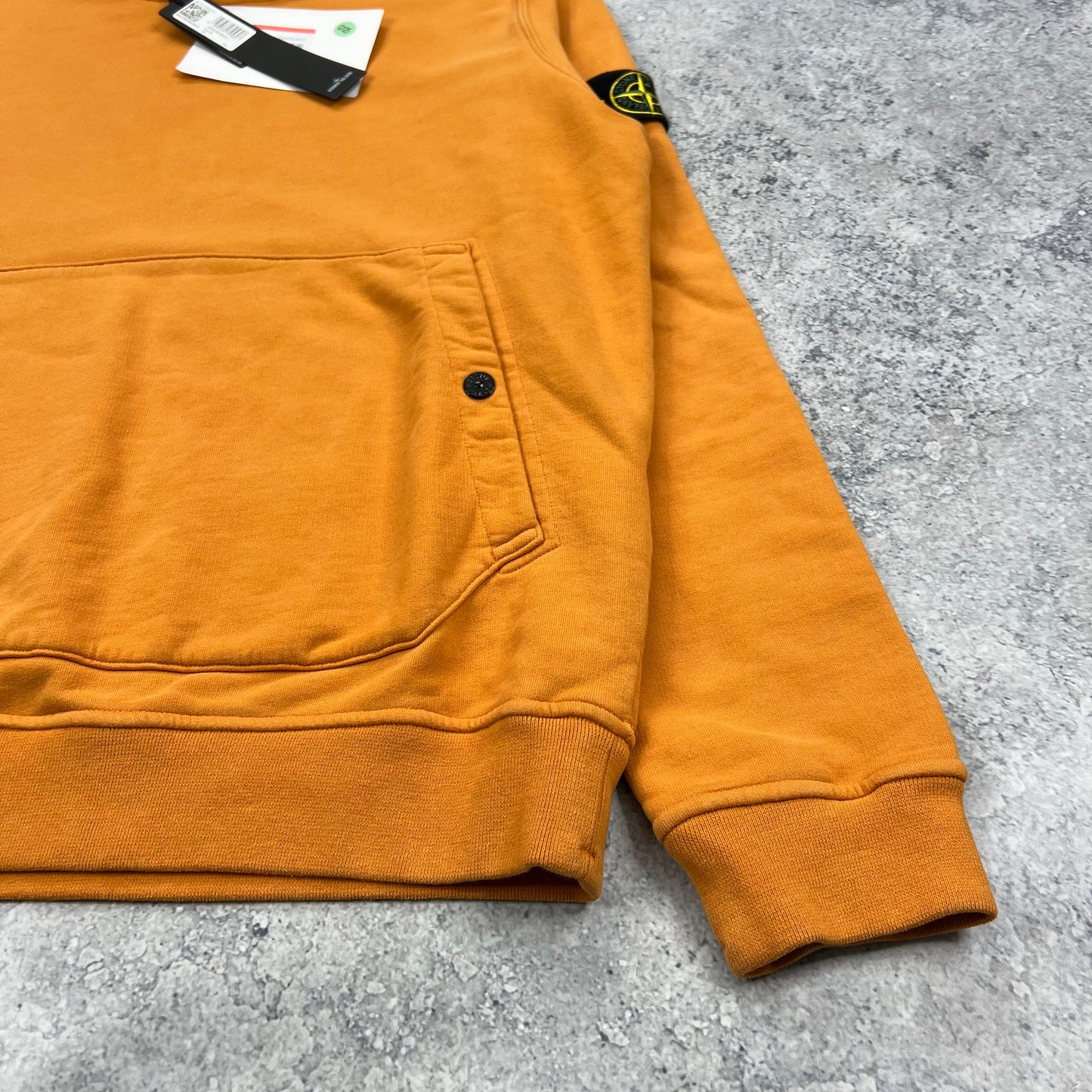Stone Island Orange Pullover Hoodie Large 23” BNWT