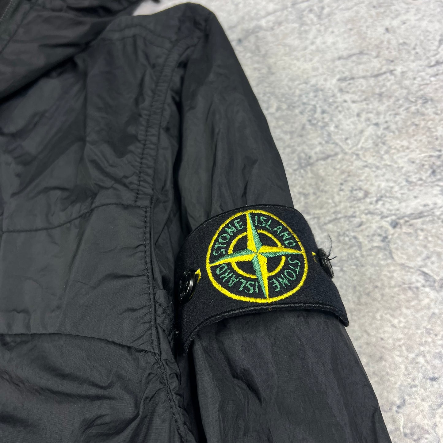 Stone Island Black Crinkle Reps Jacket Large 21.75”