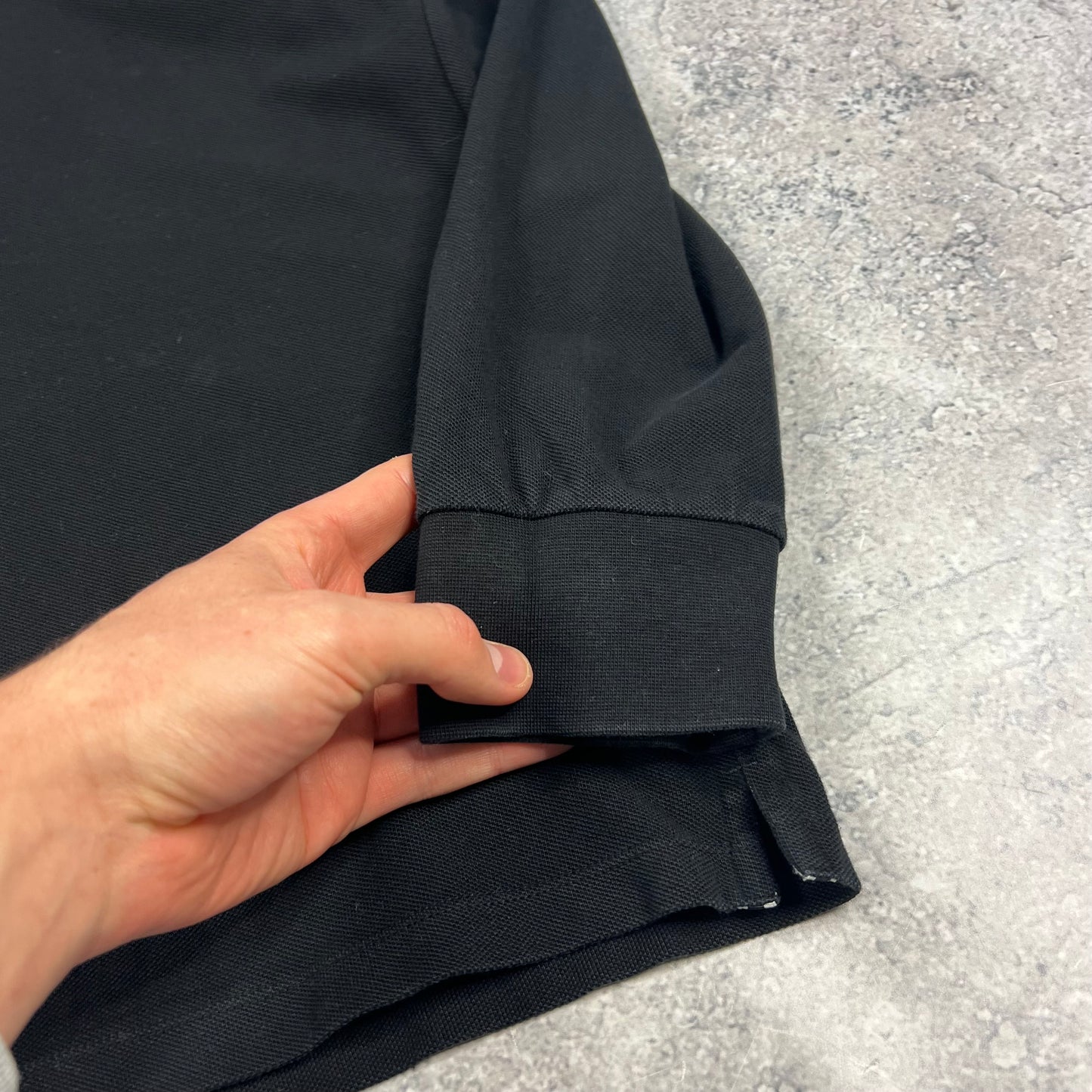 Stone Island Black L/S Polo XXL 24.5”