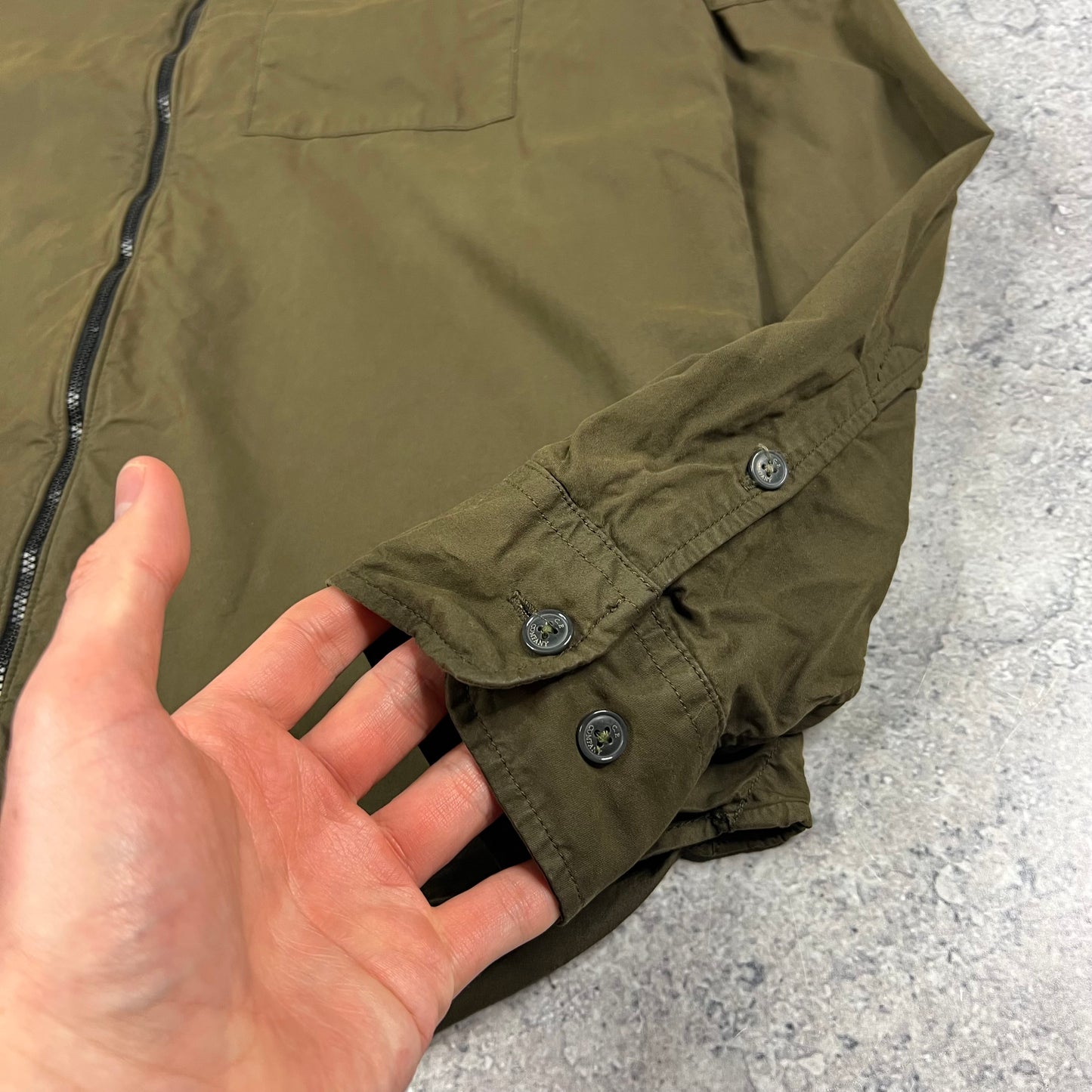 CP Company Khaki Lens Overshirt Medium 21.5”