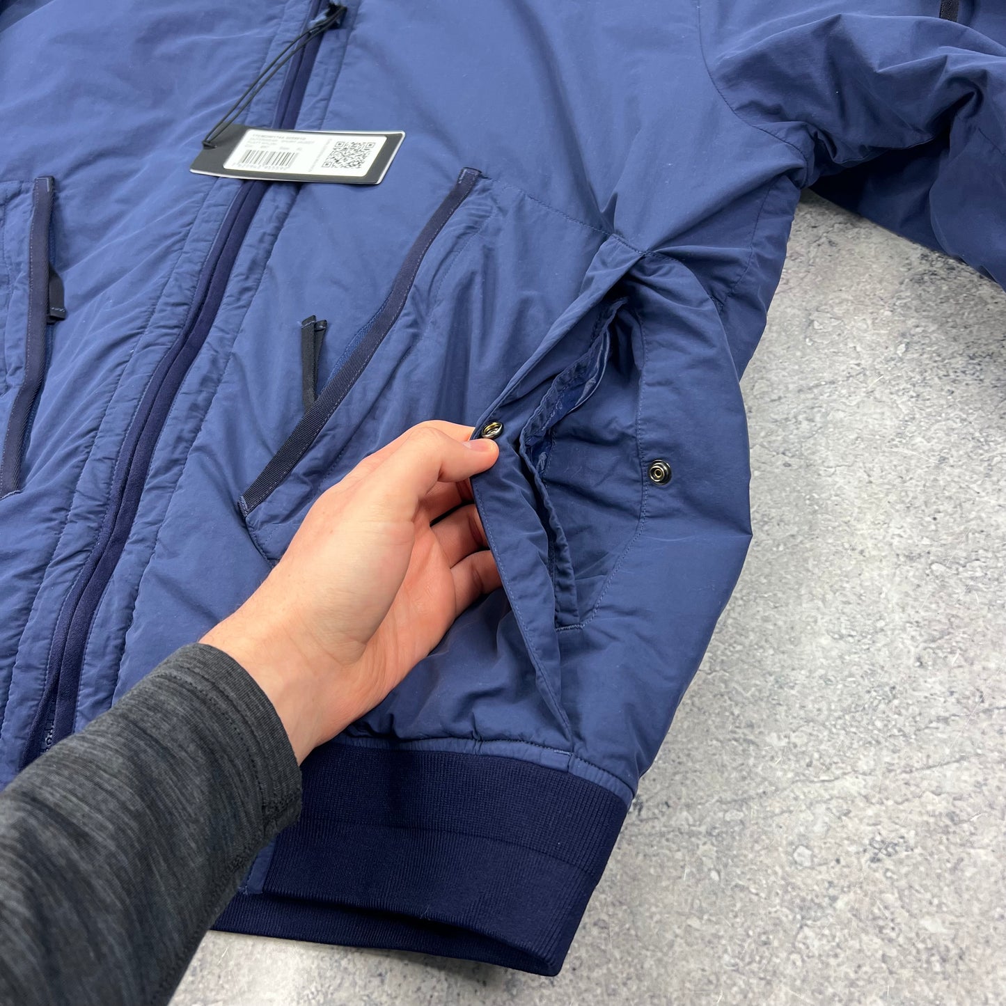 CP Company Blue Flatt Nylon Down Jacket XL 26”