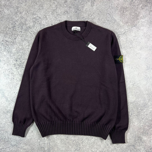 Stone Island Wine Knit Jumper Large 22” BNWT