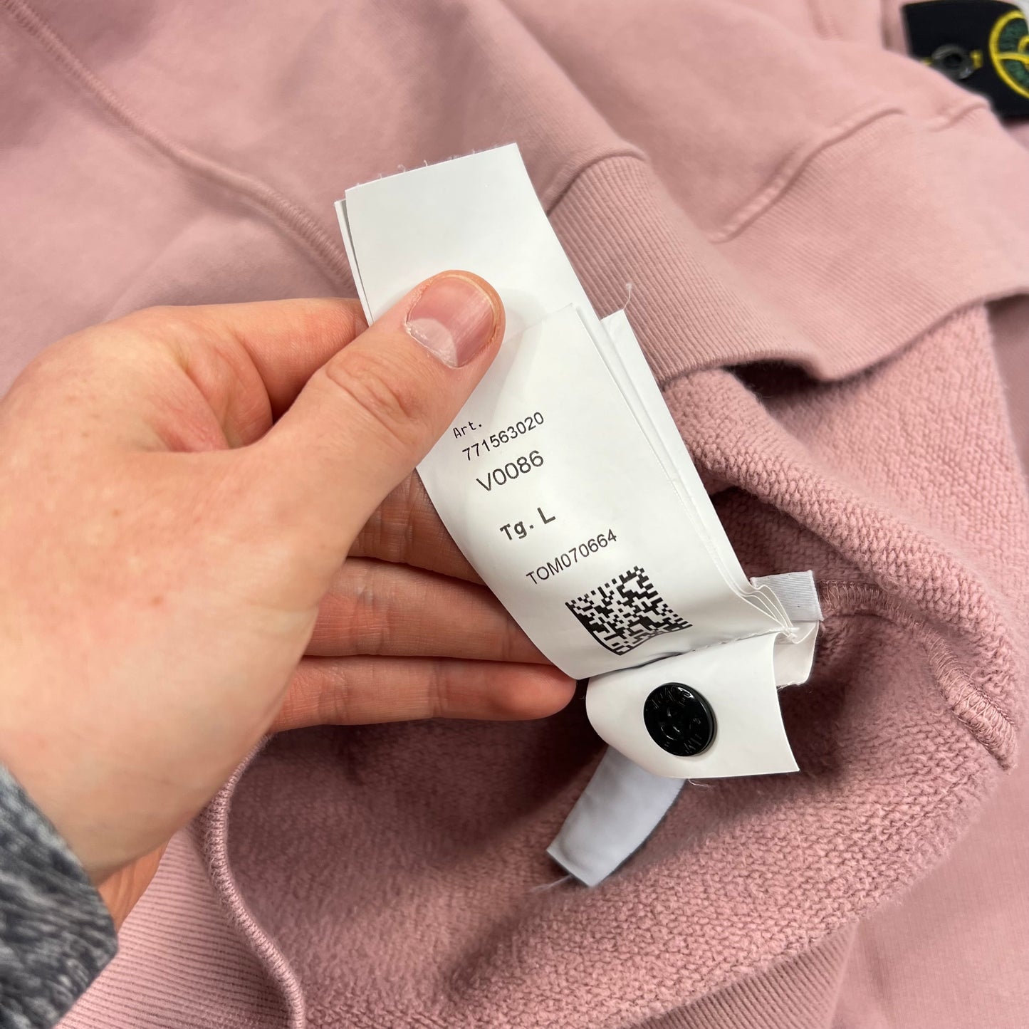Stone Island Pink Sweatshirt Large 23”