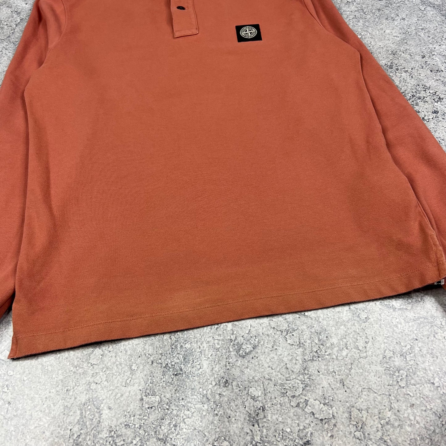 Stone Island Long Sleeve Polo Shirt Large Slim Fit 20.5”