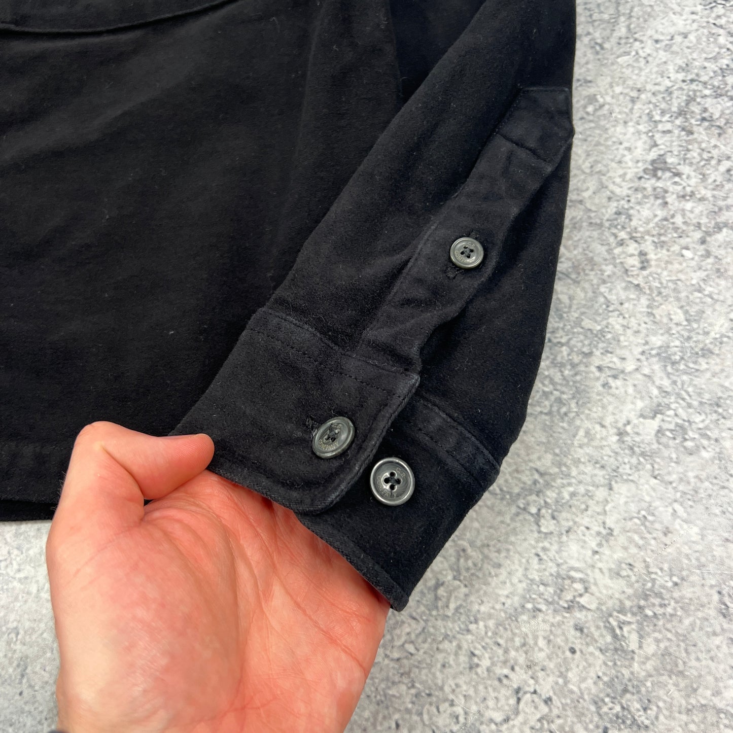 CP Company Black Soft Cotton Overshirt Medium 21.5”