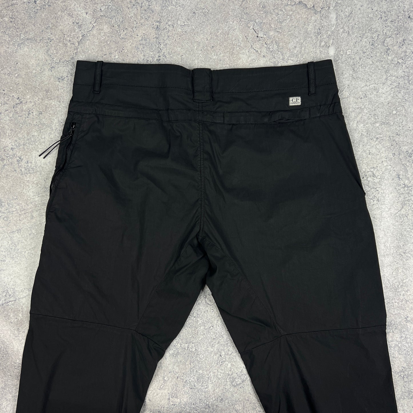 CP Company Black Parachute Lens Cargo Trousers Size 48 W34”