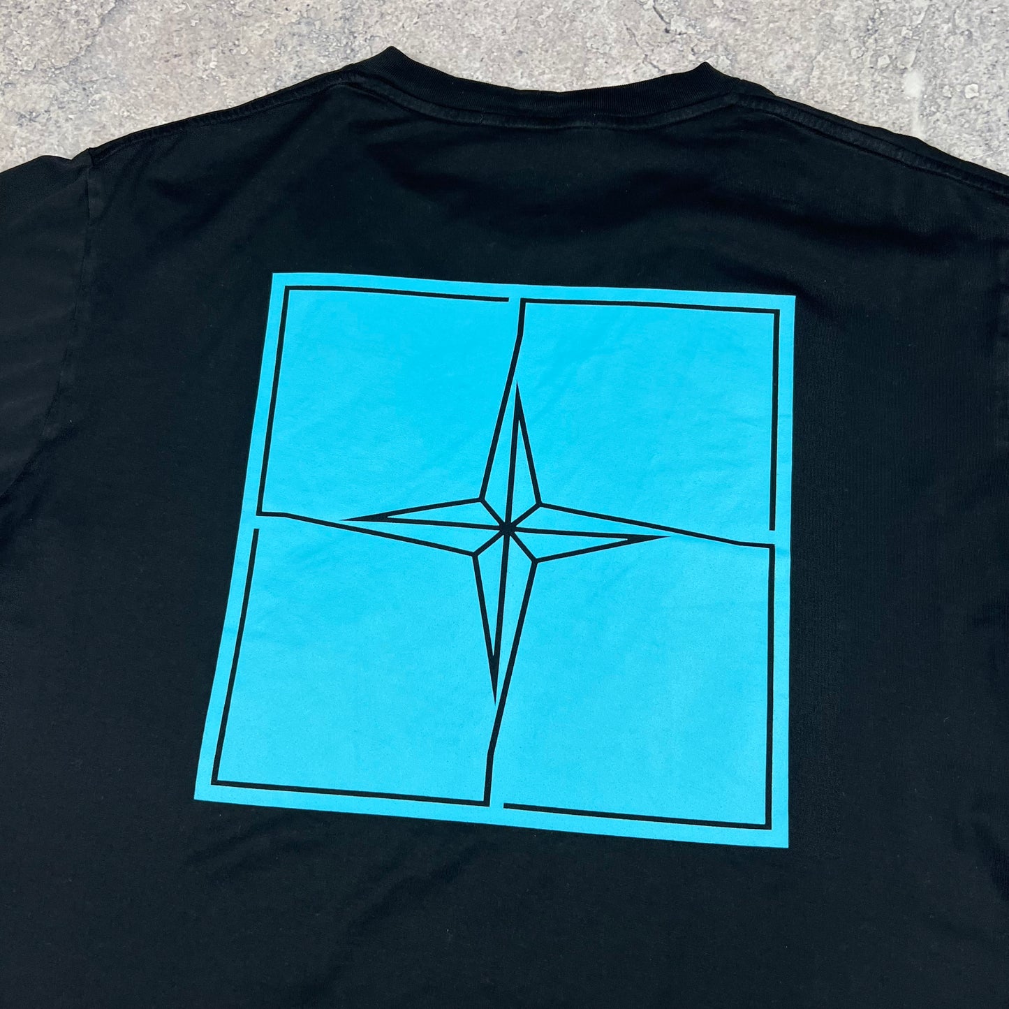 Stone Island Black/Blue Logo T-Shirt Large 21.75”