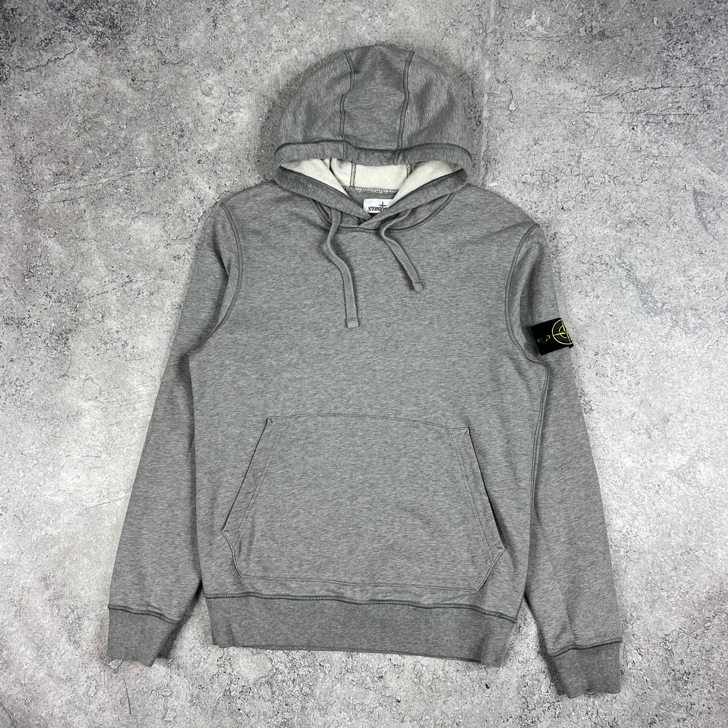 Stone Island Grey Pullover Hoodie Large 22.75”