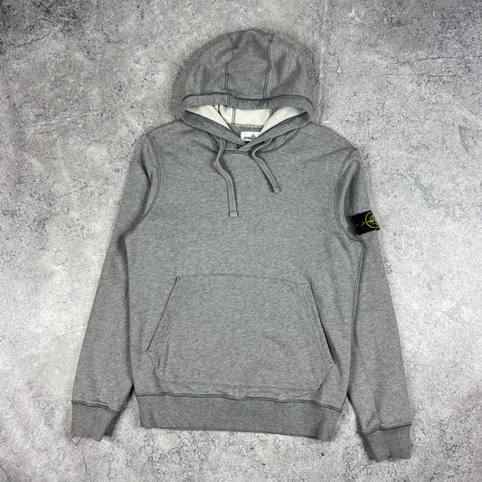 Stone Island Grey Pullover Hoodie Large 22.75”