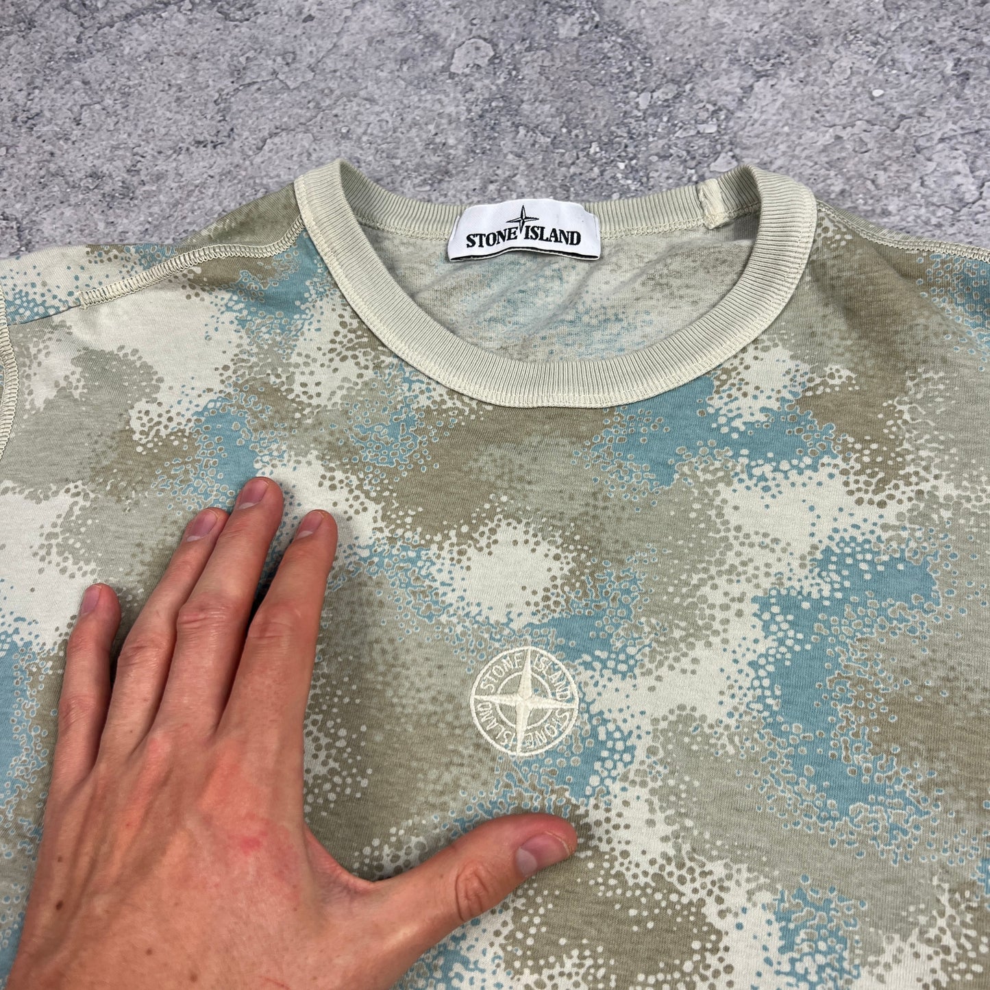 Stone Island Devore Camo T-Shirt Medium 20.5”