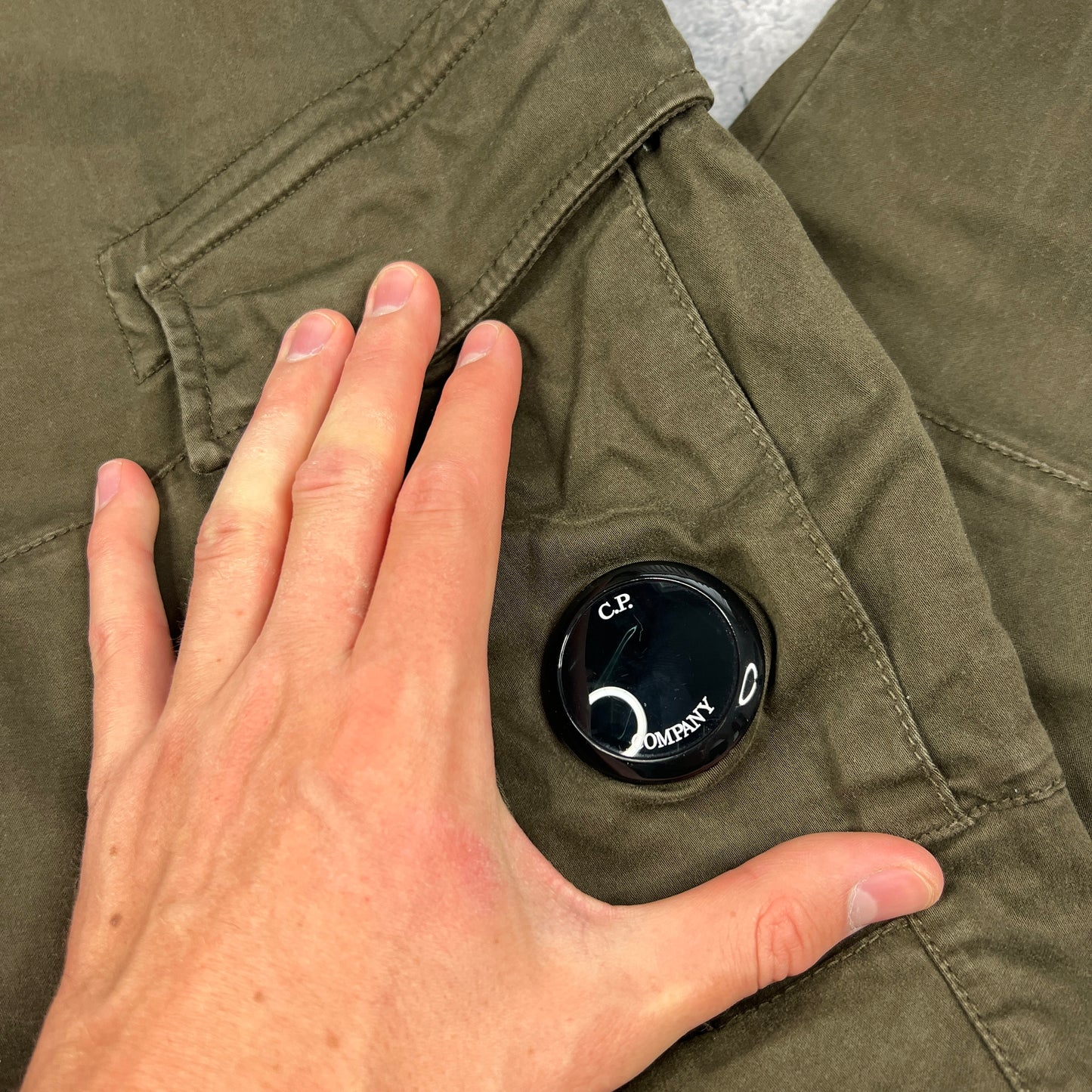 CP Company Khaki Lens Cargo Trousers Size 50- W36”