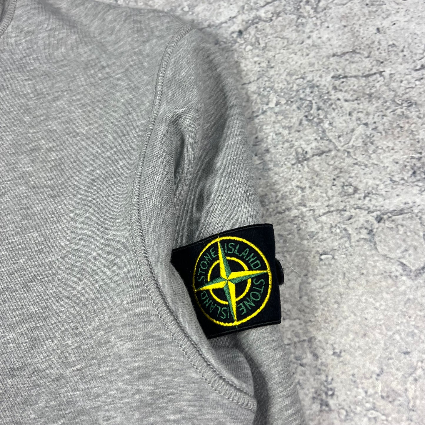 Stone Island Grey Quarter Zip Medium 22.25”