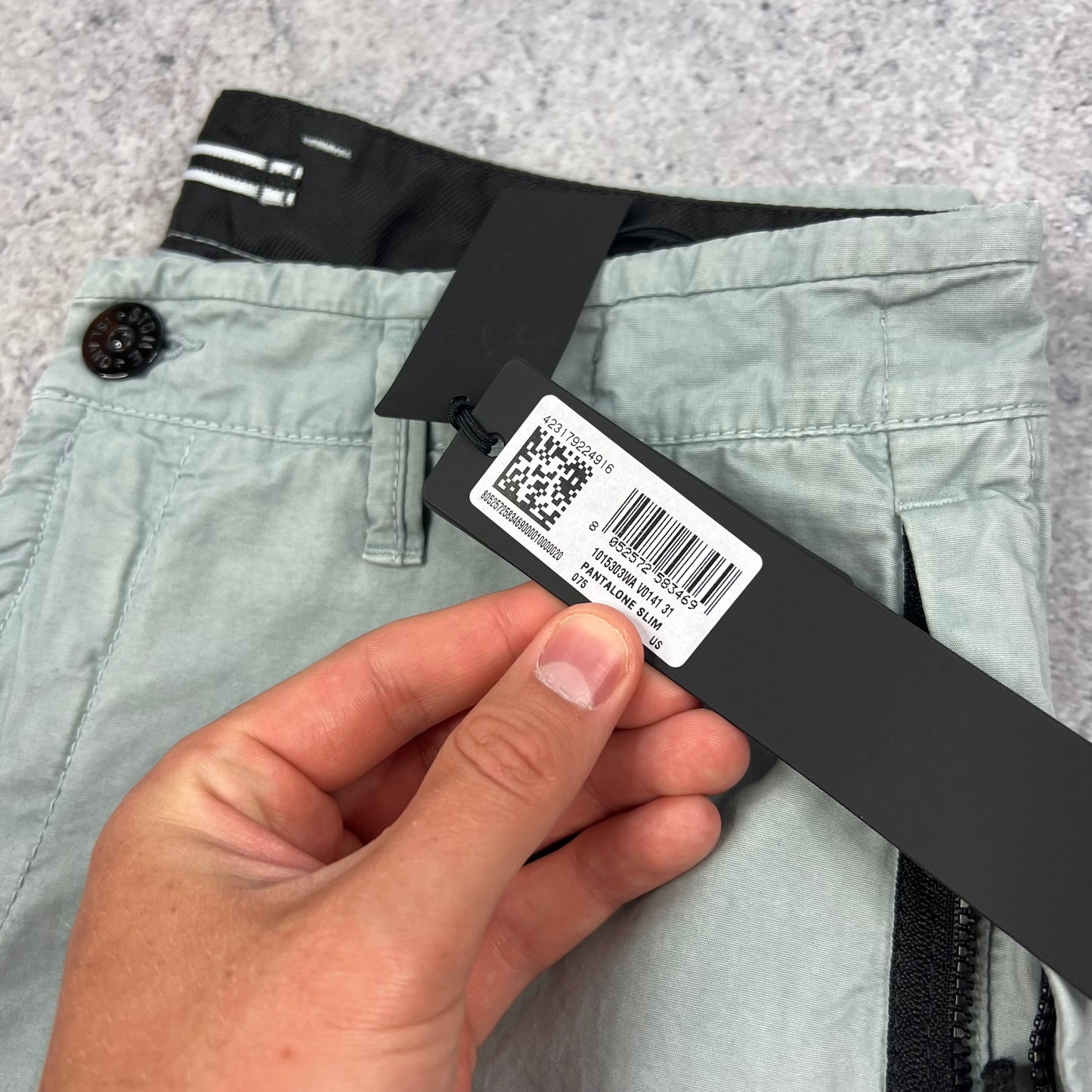 Stone Island Sky Blue Slim Cargo Trousers W31-32” BNWT