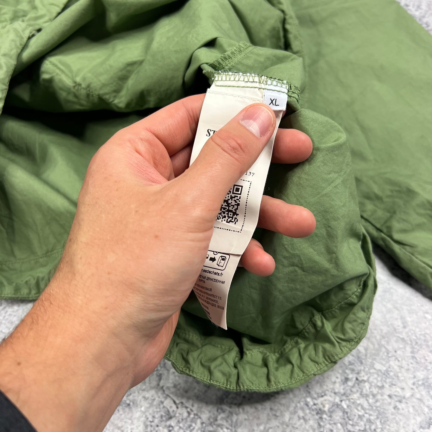 Stone Island Green Tela Smock XL 27.5”