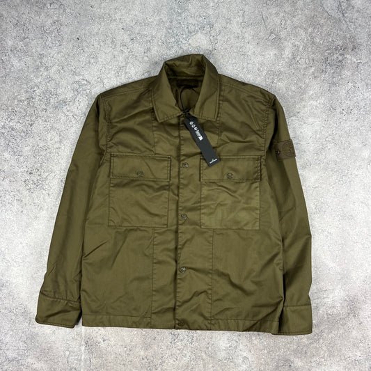 Stone Island Khaki Ghost Performance Twill Wool Jacket Medium 22.25” BNWT