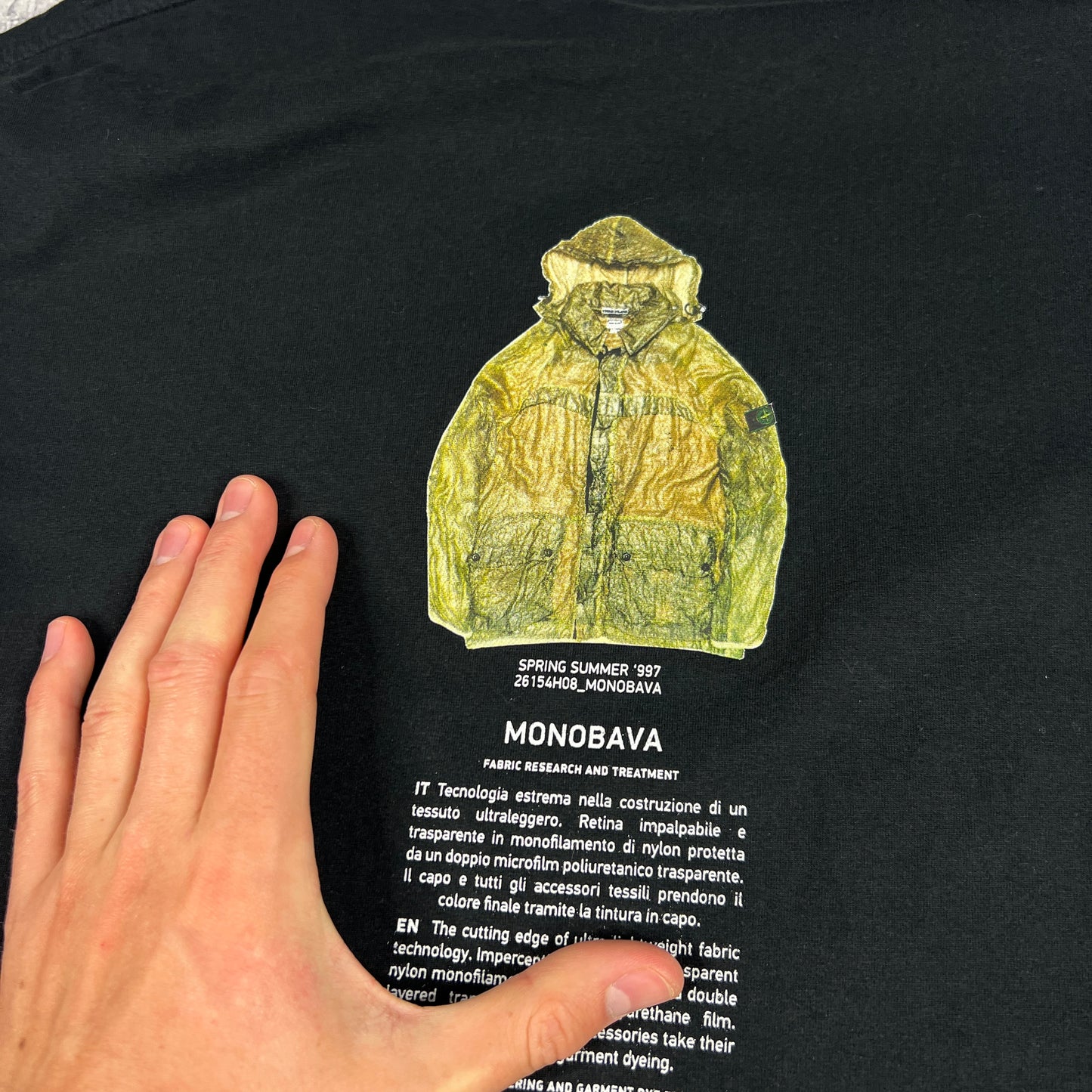 Stone Island Black Archivio T-Shirt Large 20.75”