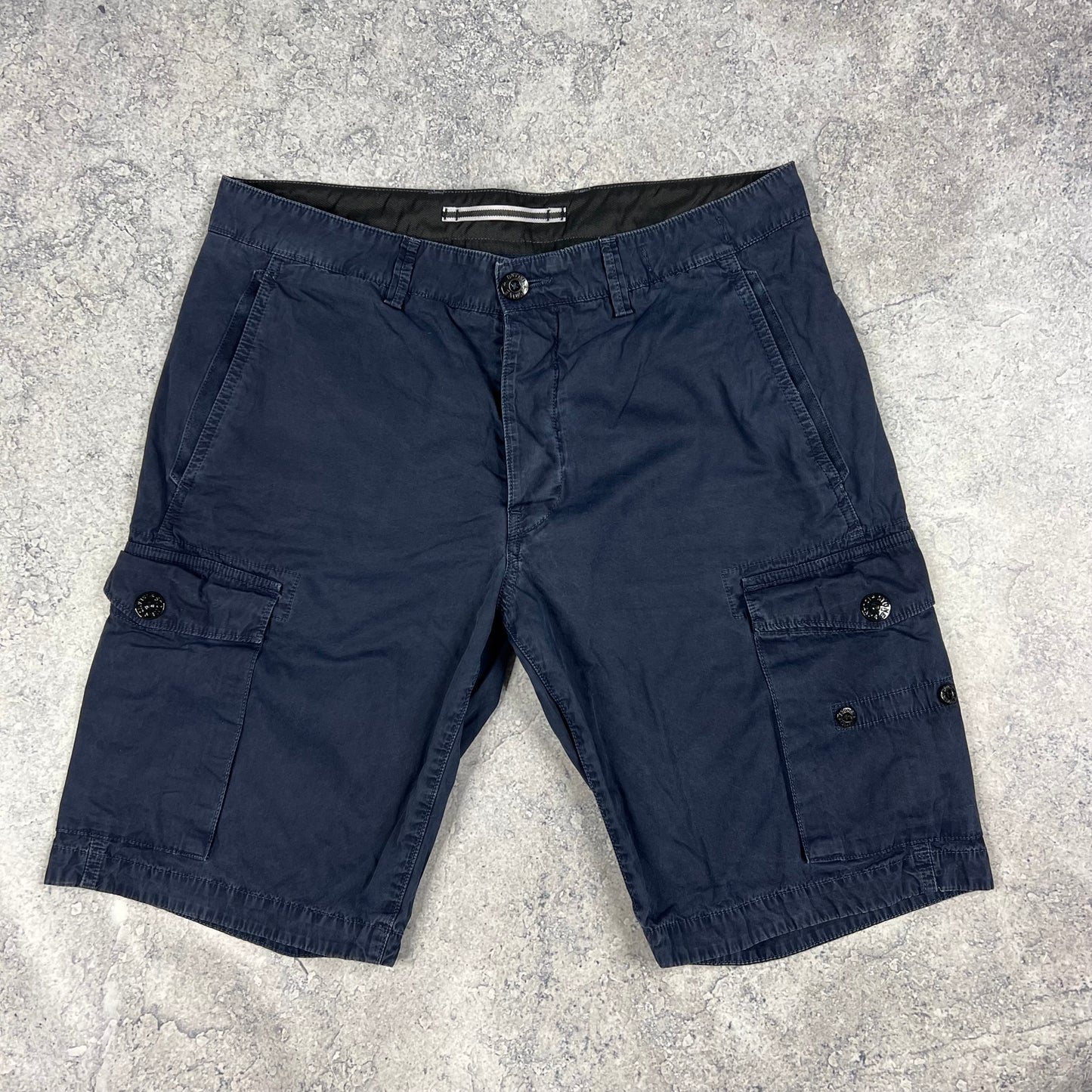 Stone Island Navy Cargo Shorts W34”