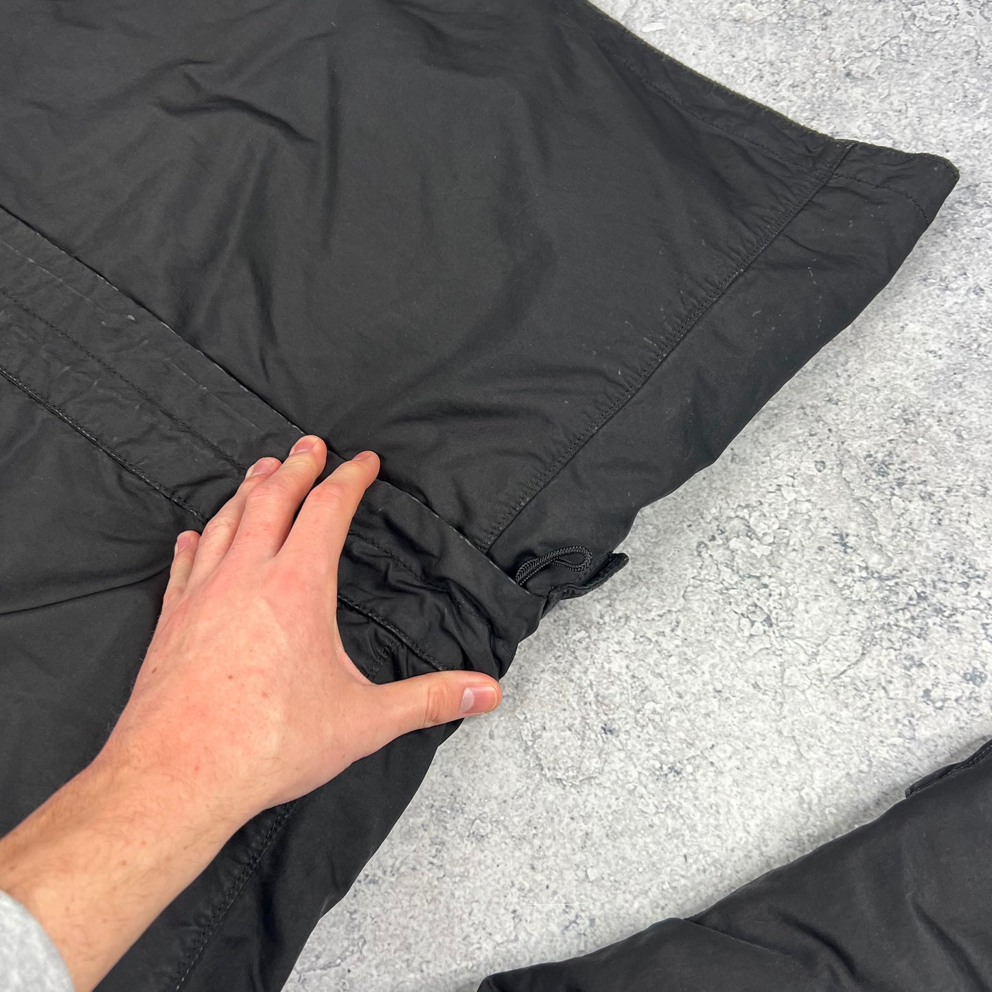 Stone Island Black David Down Parka Jacket Small 22”