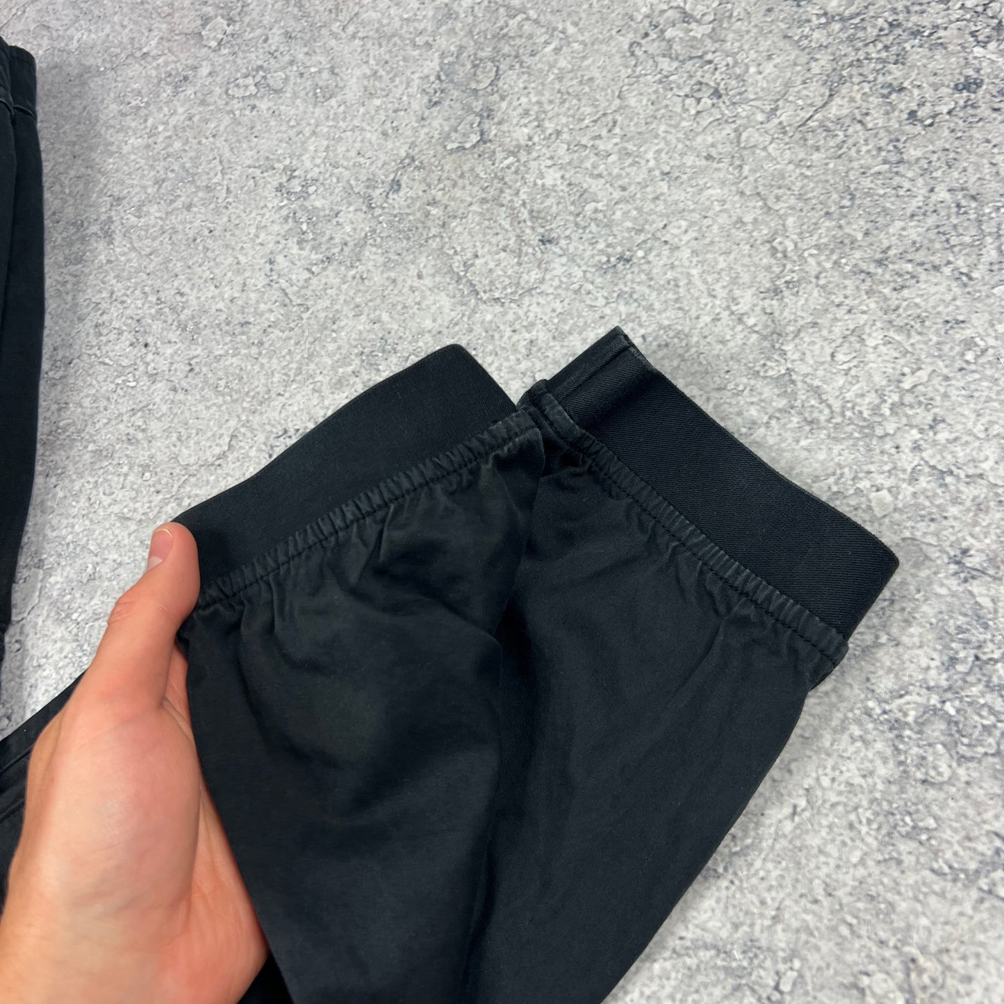 Stone Island Black Cuffed Cargo Trousers W32”