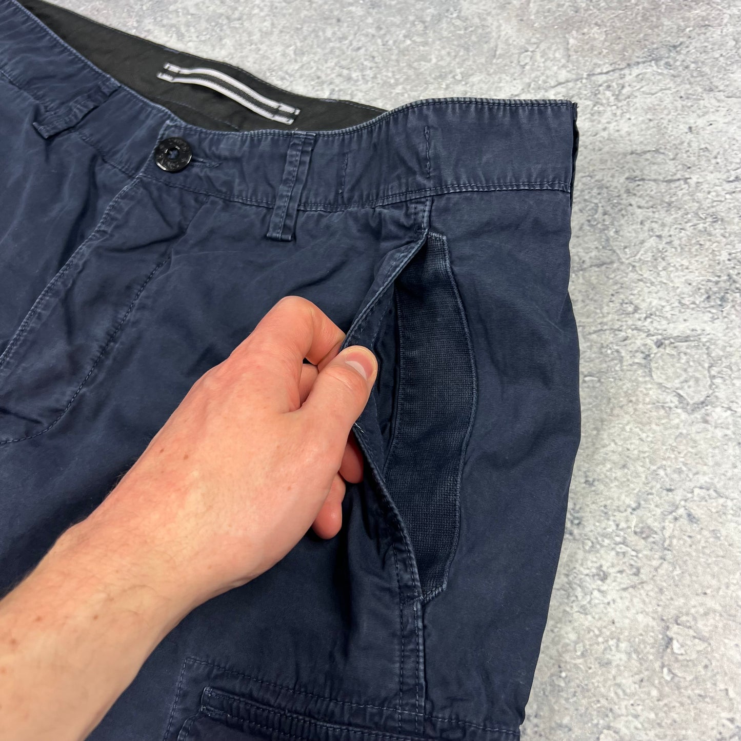 Stone Island Navy Cargo Shorts W34”
