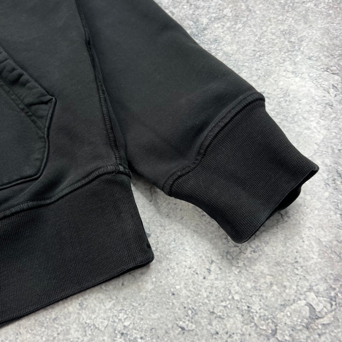 Stone Island Black Pullover Hoodie Medium 22”