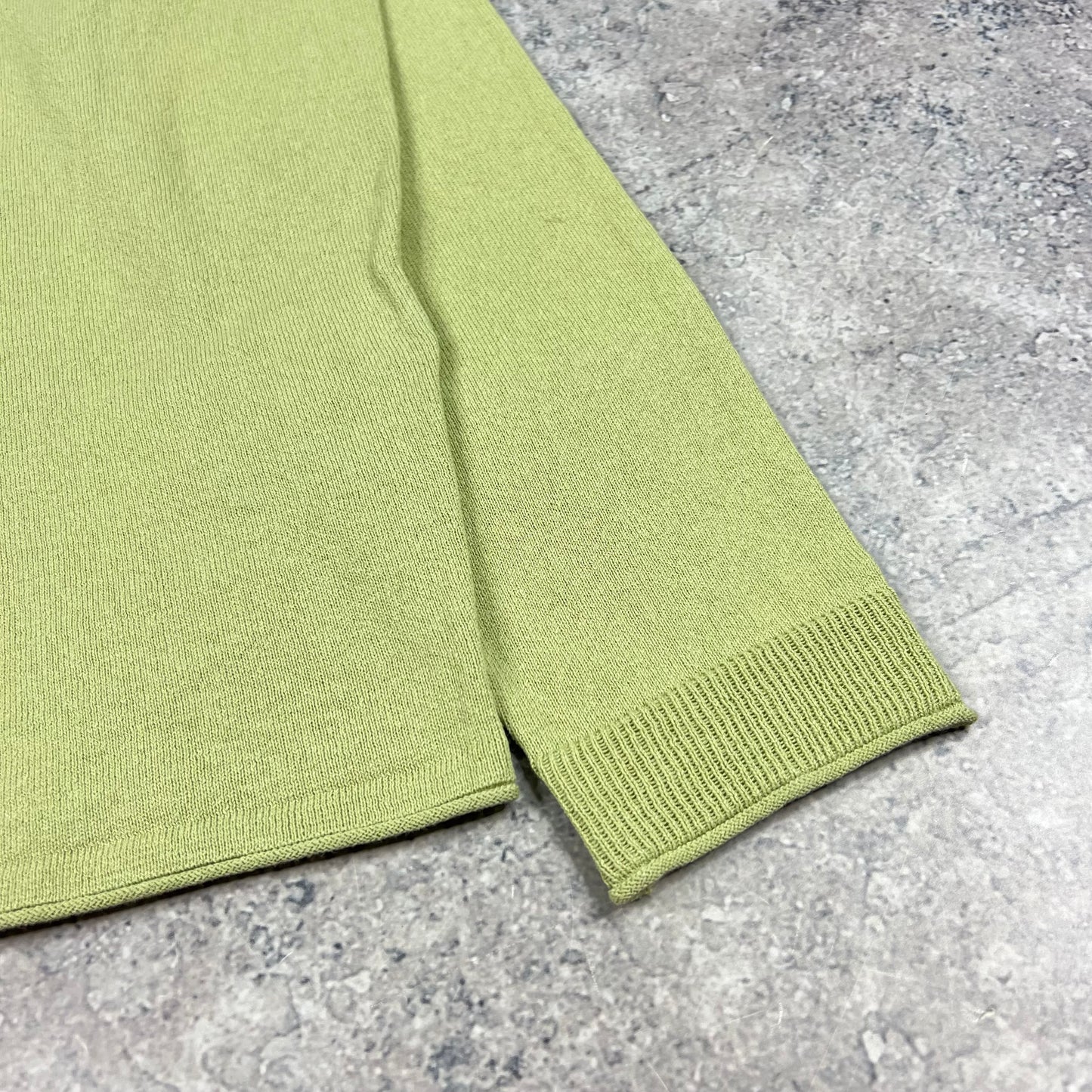 Stone Island Lime Knit Sweatshirt Medium 21”