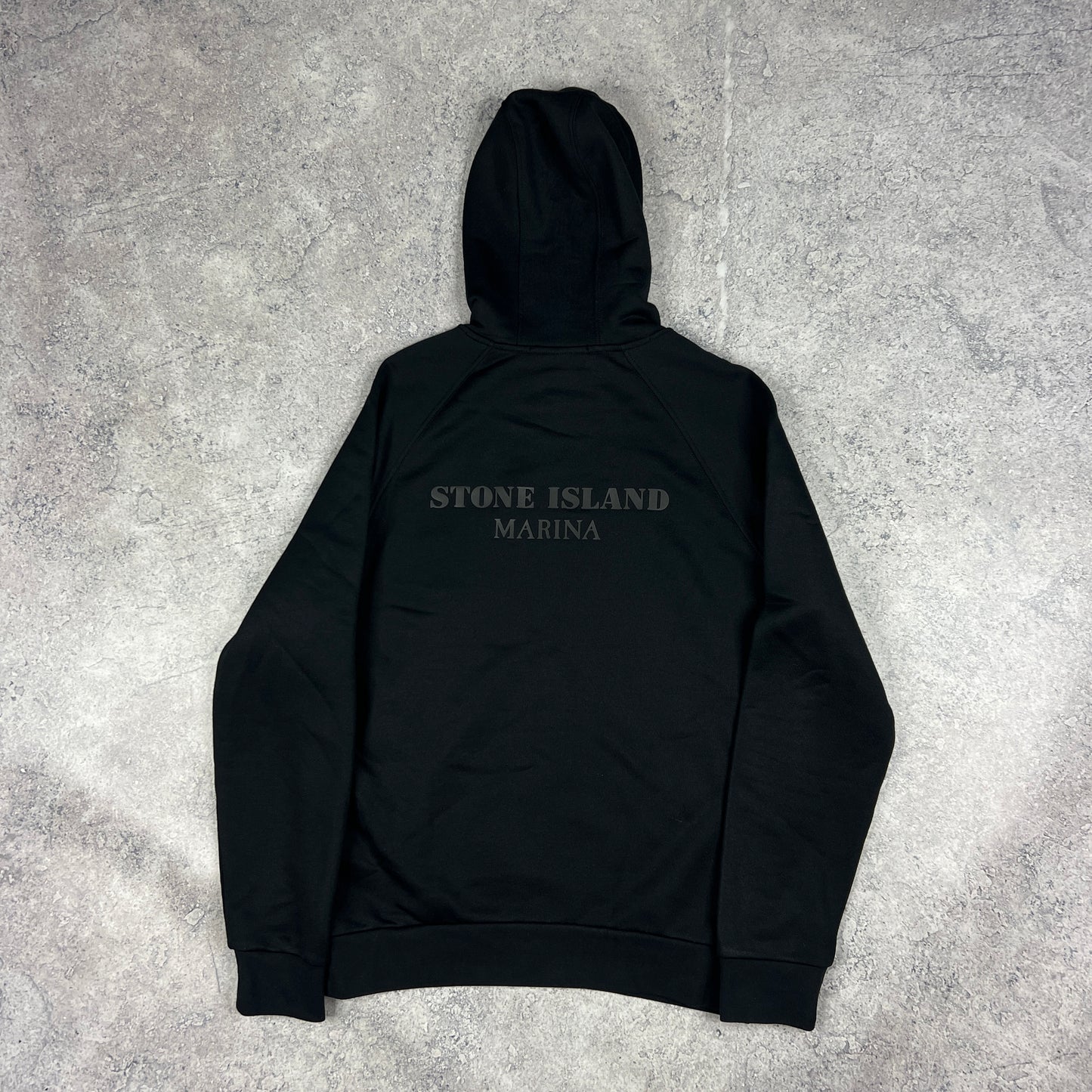 Stone Island Black Marina Hoodie Medium 22”
