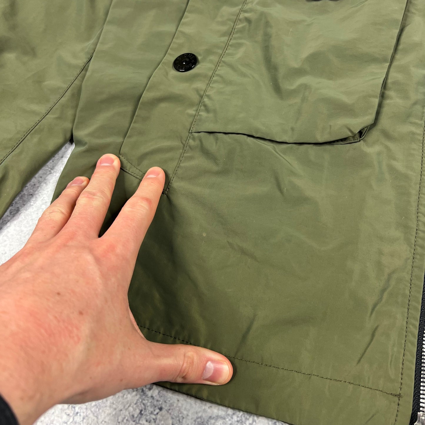 Stone Island Khaki Micro Reps Jacket Medium 22.25”