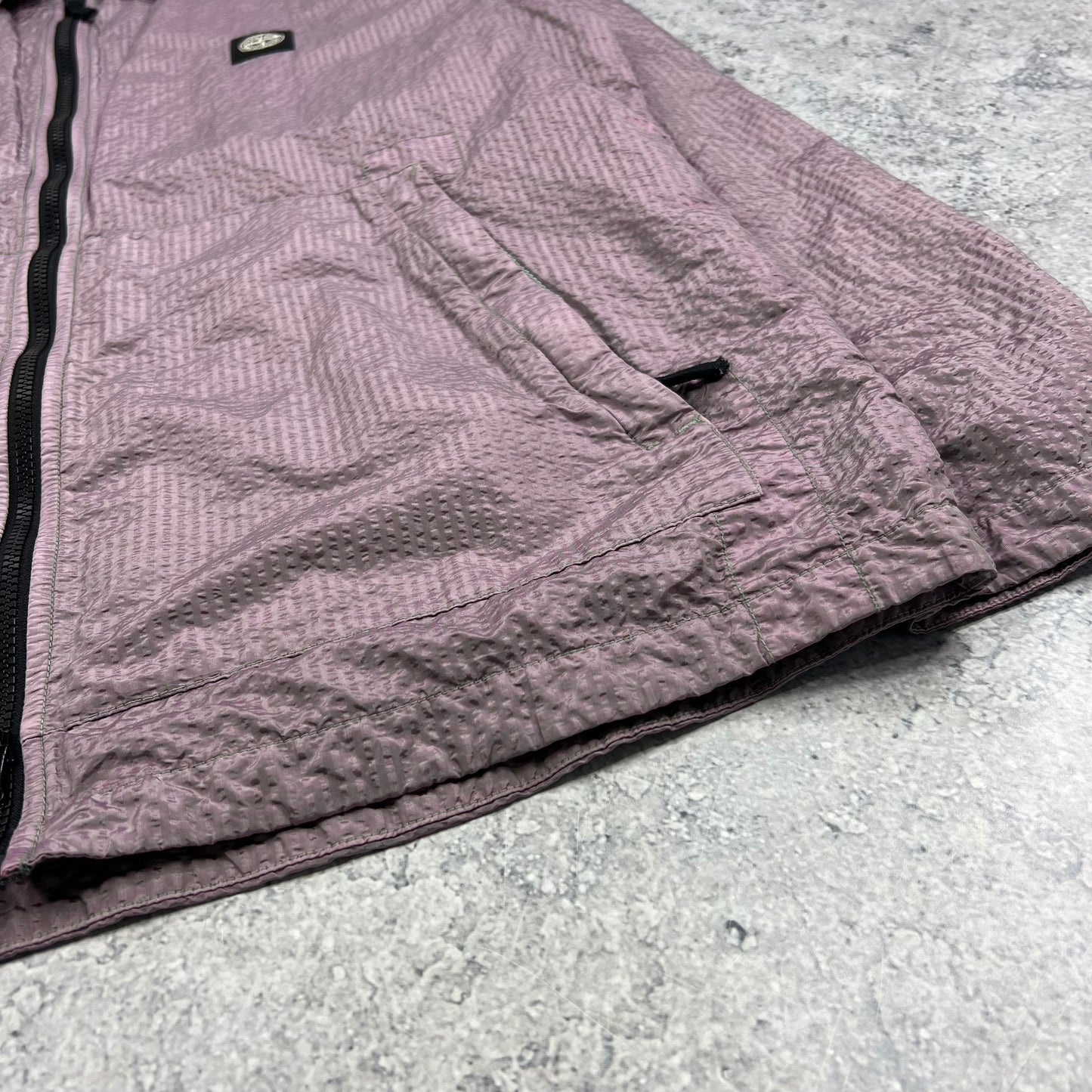 Stone Island Seersucker Nylon Metal Overshirt XXL 25”
