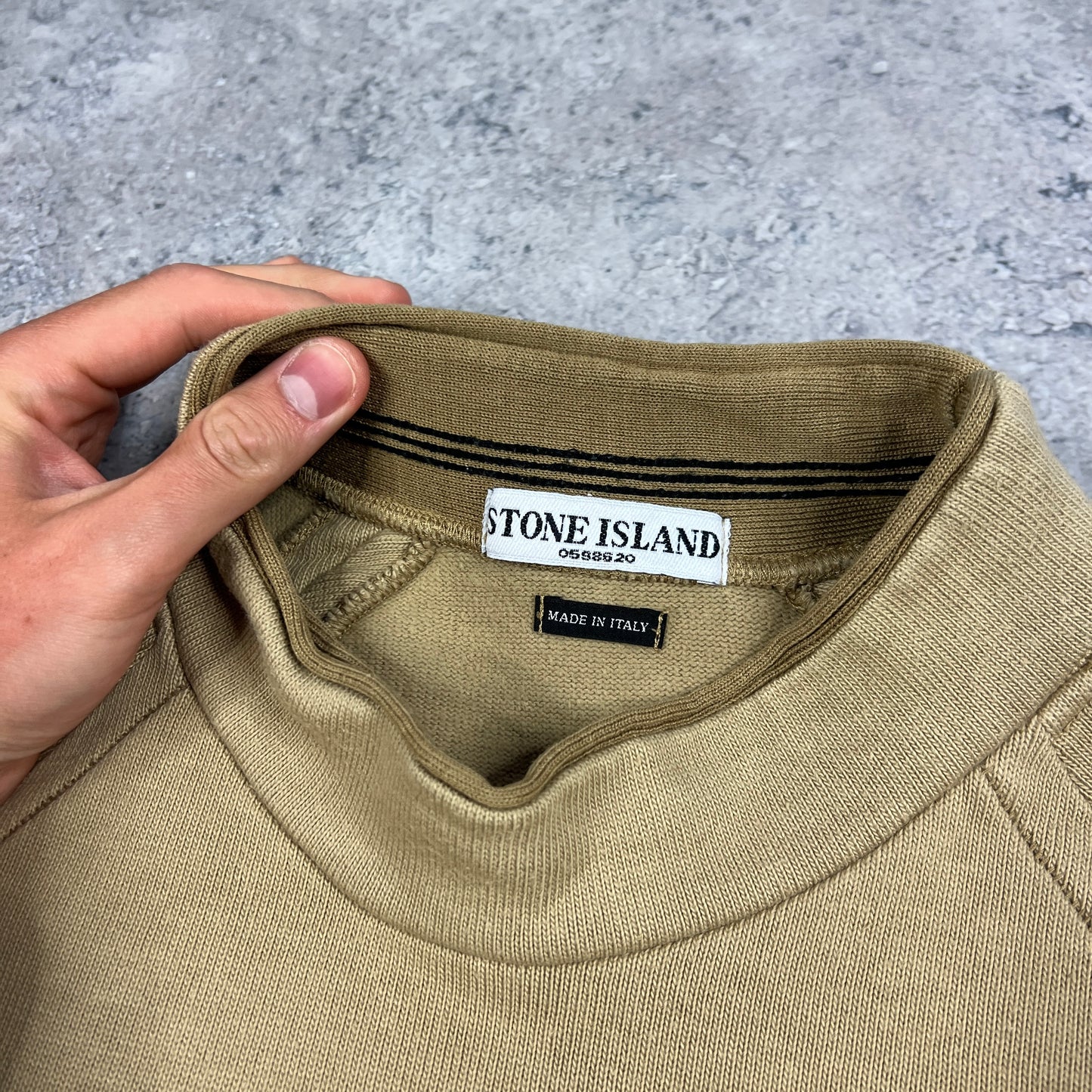 Stone Island Beige Vintage Jumper XL 22.75”