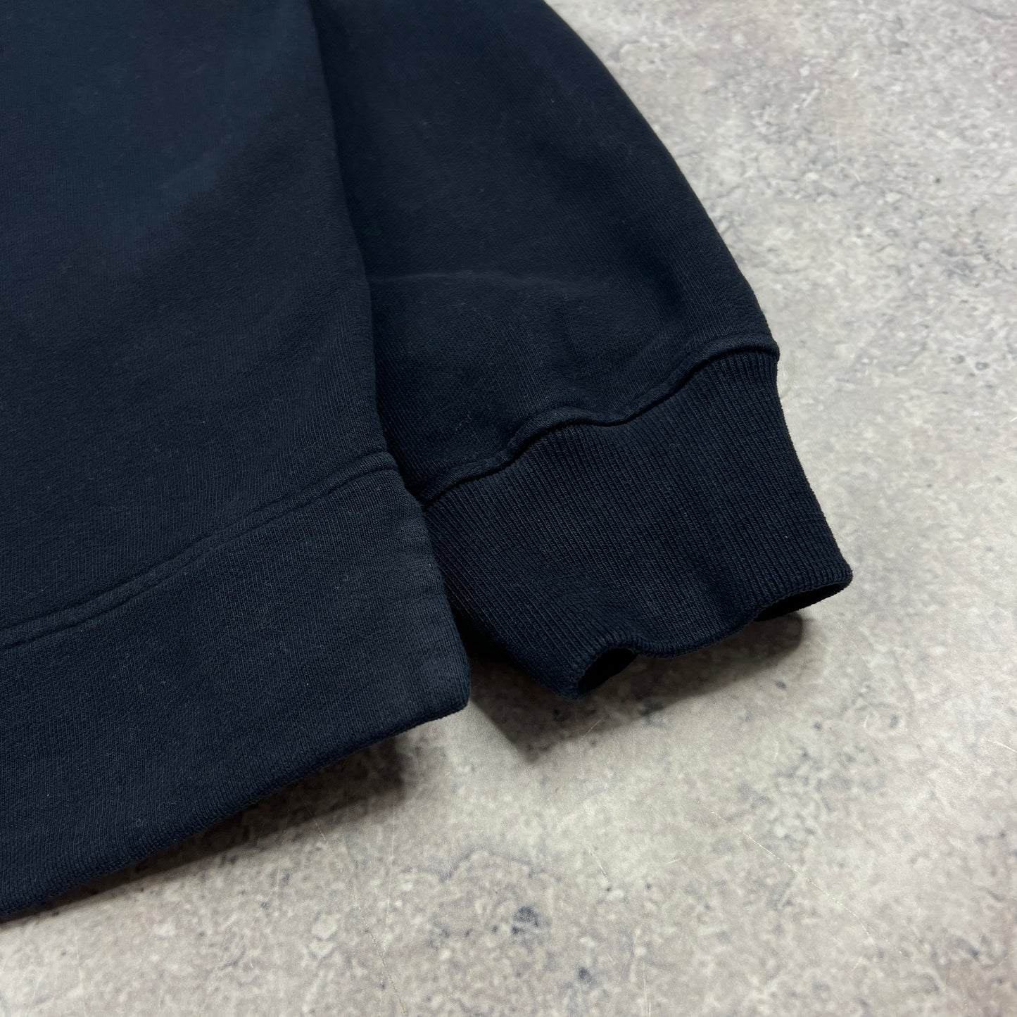 Stone Island Navy Logo Quarter Zip Sweatshirt Large 25.25”