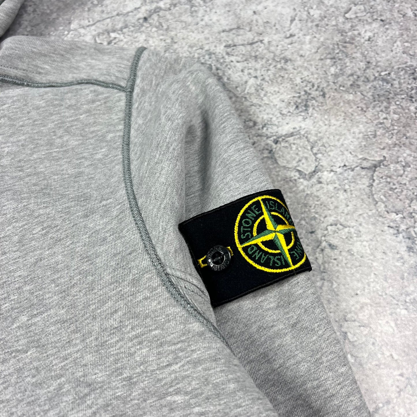 Stone Island Grey FZ Hoodie Large 21.75”