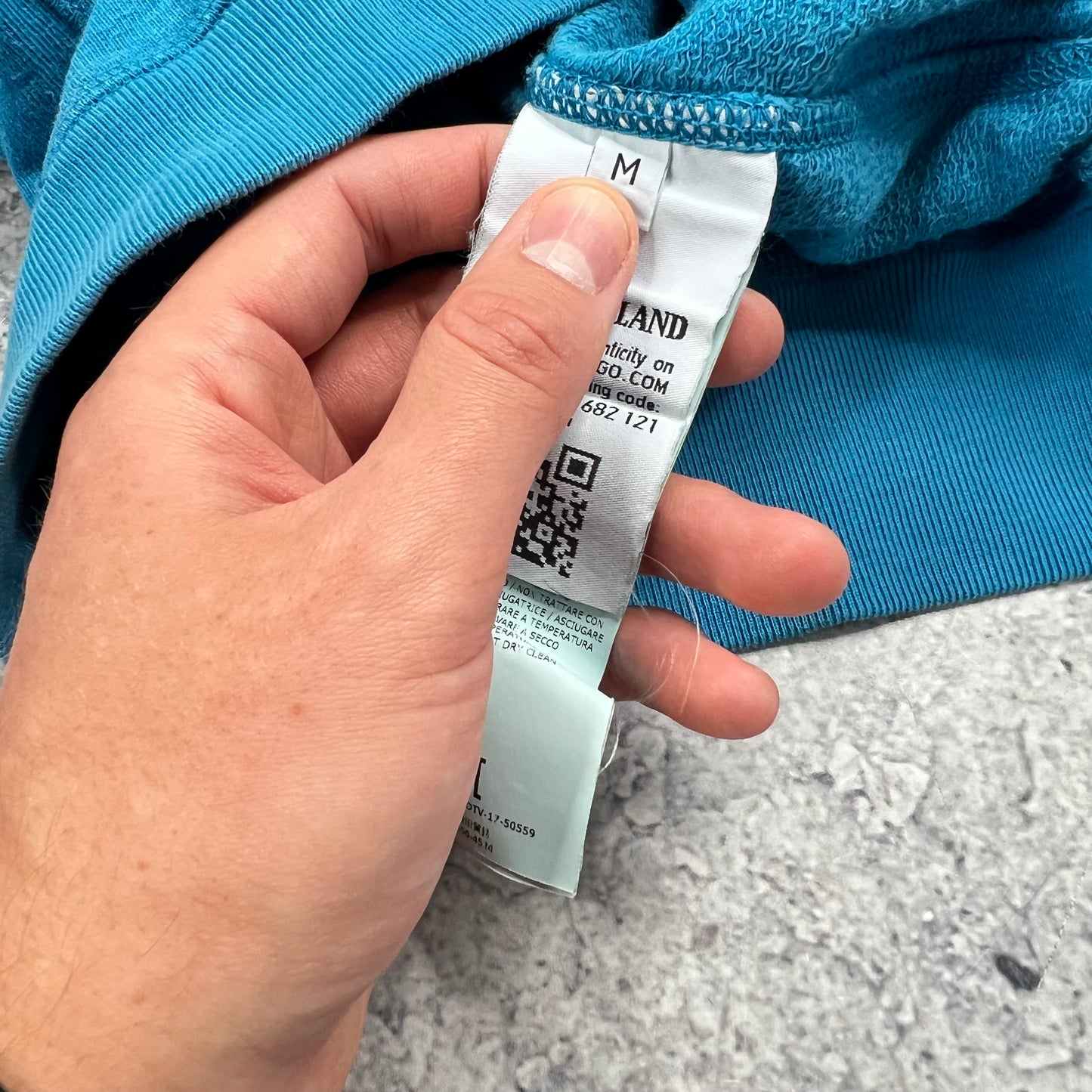 Stone Island Blue Sweatshirt Medium 21”