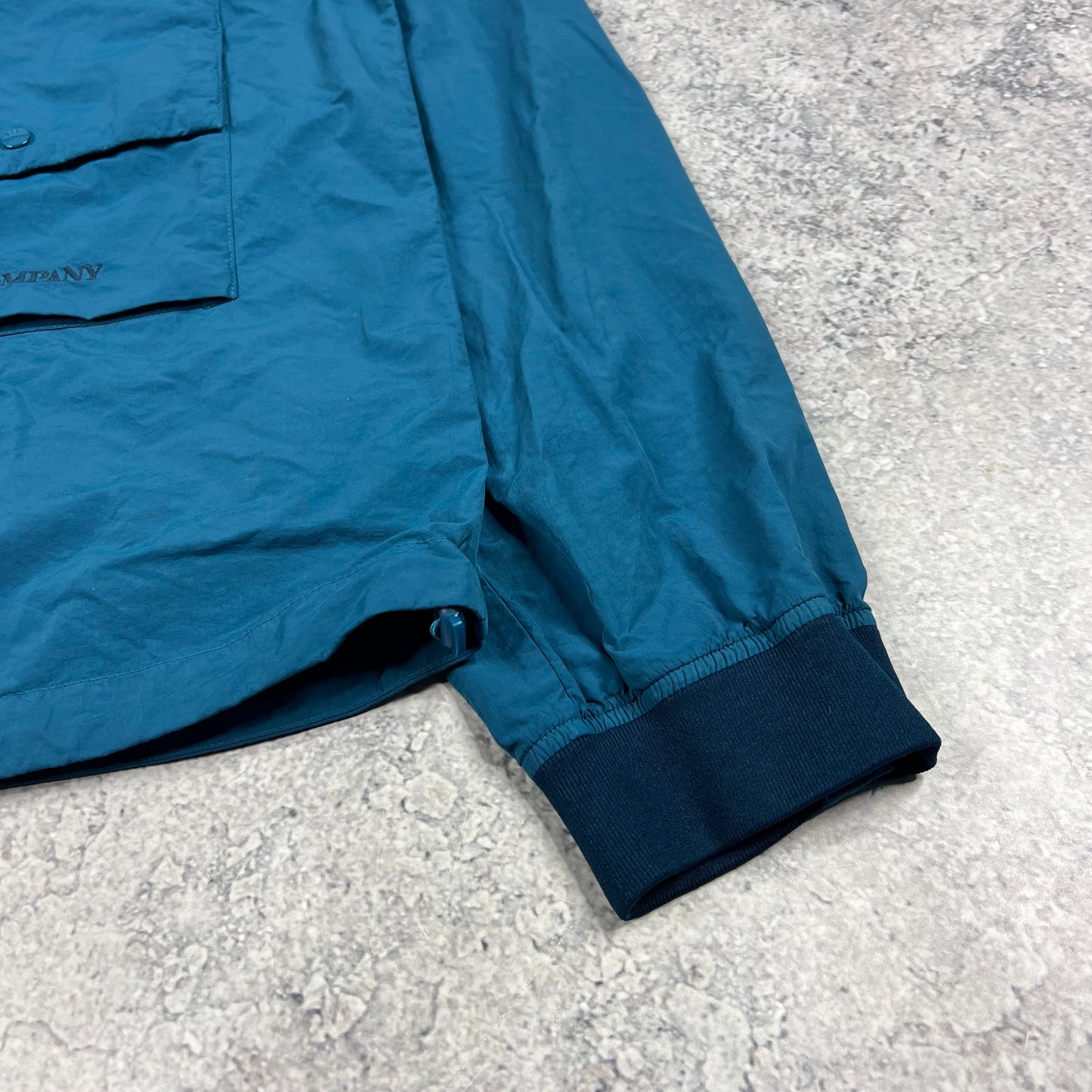 CP Company Blue Flatt Nylon Overshirt Medium 21.5”