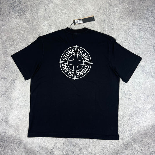 Stone Island Black Compass T-Shirt XL 25” BNWT