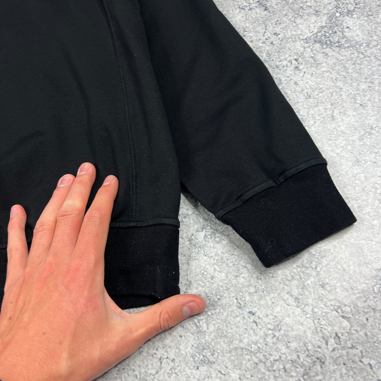 Stone Island Black Pullover Hoodie Medium 22.25”